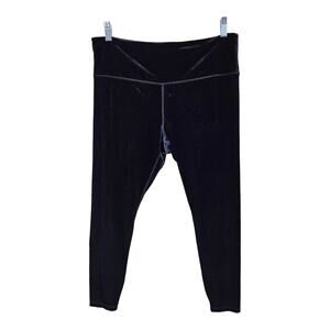 ATHLETA Women's XL Elation Velvet Tight Leggings Black Stretch 32 x 26